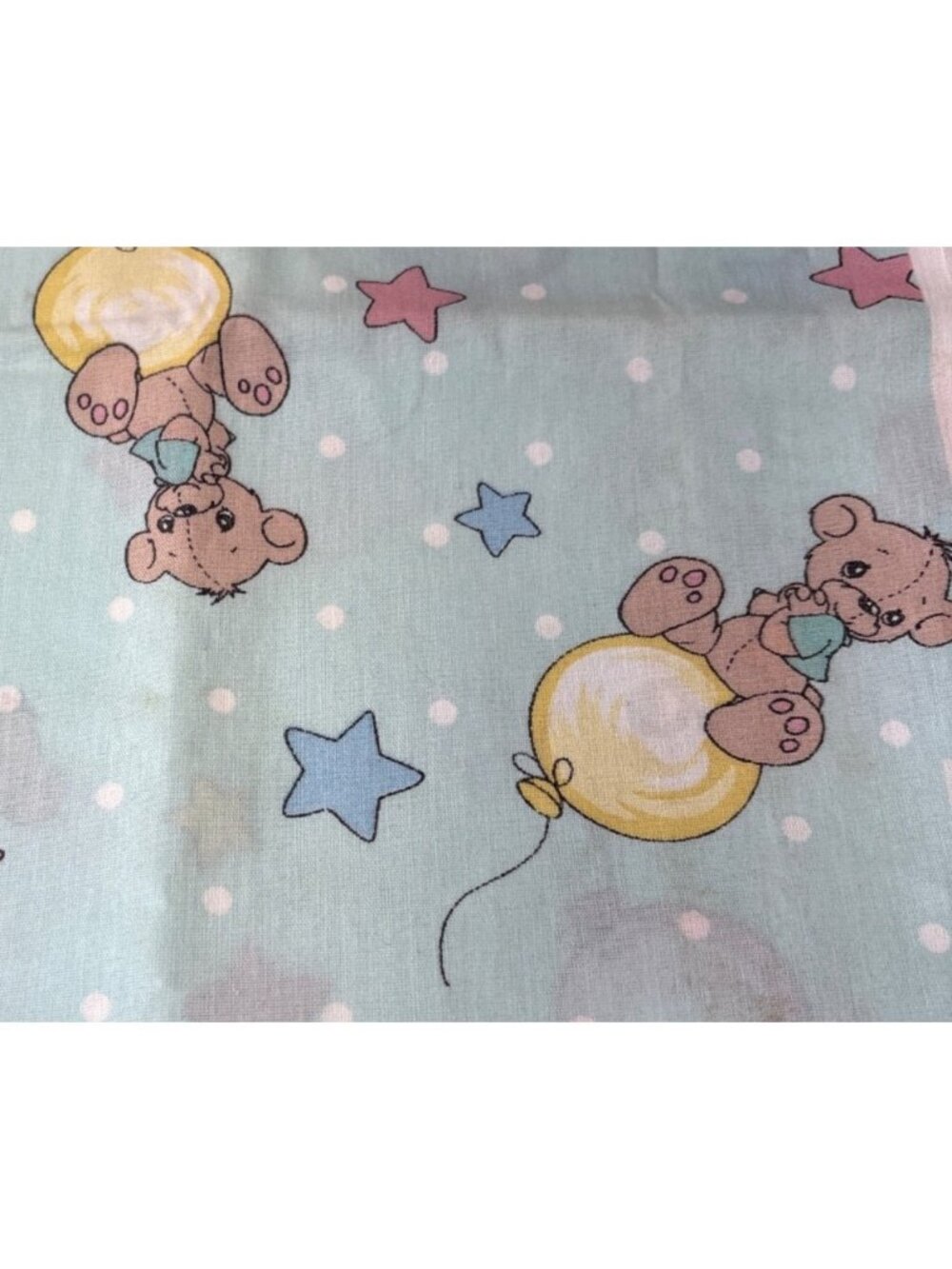Precious Moments 1991 Bear Cotton Fabric 1/2 yard x 44"Spectrix Pastel Balloons